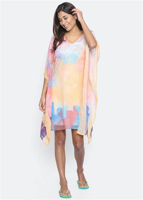 Get SMUDGED SCAPE SHEER BEACHWEAR KAFTAN at ₹ 1990 | LBB Shop