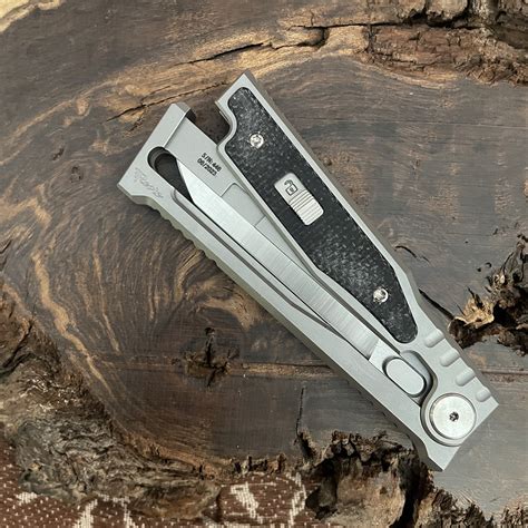 Reate EXO M S/E Gravity Knife Titanium Handle w/ Black Micarta Inlay ...