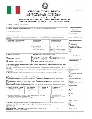 Kedutaan Italia Di Jakarta - Fill and Sign Printable Template Online