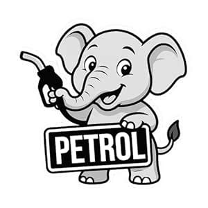 Smeeps Petrol Elephant Sticker, 10.16 cm Waterproof PVC Vinyl Decal ...
