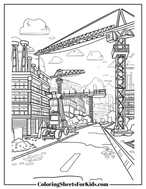 Construction Site Coloring Pages (Free Downloads) - Coloring Sheets For ...