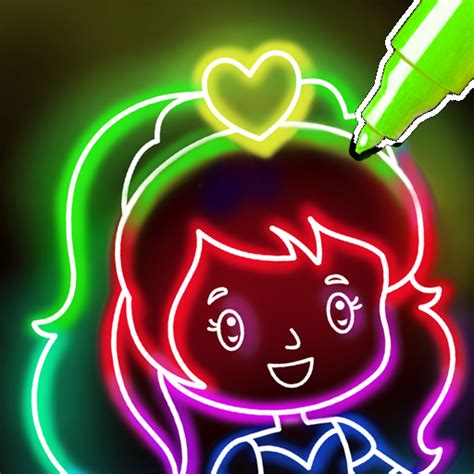 Doodle Glow Colouring & Drawing Games for Kids 🌟🎨 Kids Doodle, Glow ...