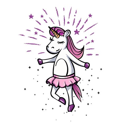 Premium Vector | Fairy dancing ballet unicorn in pink tutu vector ...