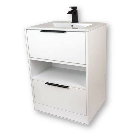 Prague Matt White Floor Cabinet & Basin - Right Price Tiles