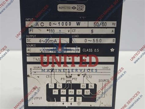 TOYO KEIKI EGM-23 3-PHASE WATT TRANSDUCER TMD028512 | United Marine ...