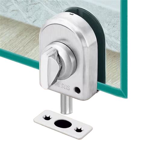 Amazon.com: Stainless Steel Glass Door Lock Floor Latch Lock Bolt ...