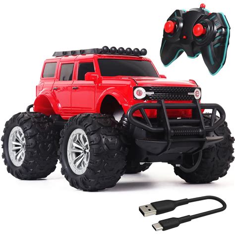 Rechargeable Remote Control Car Monster Truck Adventure Ford - Red ...