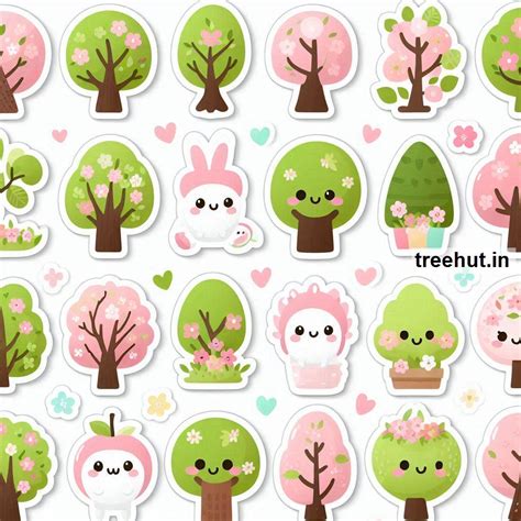 Printable Spring Trees Stickers and 15 Craft Activities for Kids ...