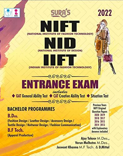 Buy SURA'S NIFT - NID - IIFT - Entrance Exam (GAT-CAT-Situation Test ...
