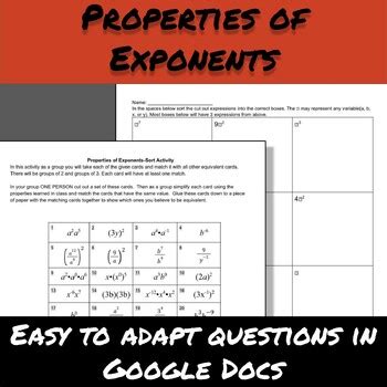 Image result for Exponents Complex Procedures Grade 8