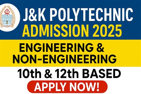 J&K Polytechnic Admission 2025 | Engineering & Non-Engineering | 10th ...