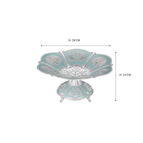 Peacock Galvanic Plattter Metal Sky Blue