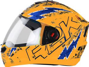 Steelbird SBA-1 R2K Live Full Face Graphic Helmet in Glossy Fluo Orange ...