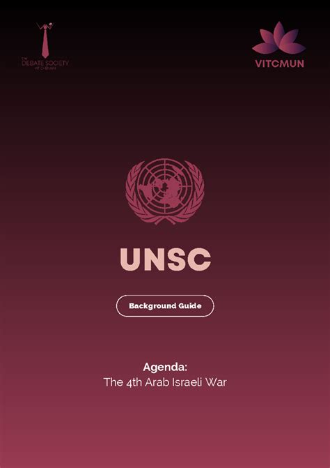 7. Vitcmun'24 UNSC BG - fhhfhg - UNSC Background Guide Agenda: The 4th ...