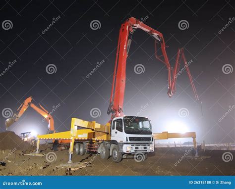 Concrete Pump Truck,Construction Stock Photo - Image of contract ...