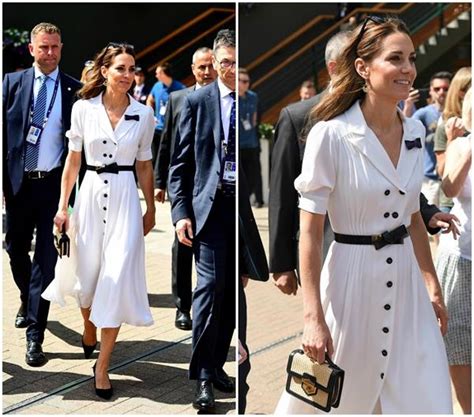 शाही फैशन: टेनिस टूर्नामेंट देखने पहुंची Kate, व्हाइट ड्रैस में लूटी ...