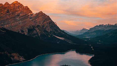 Download wallpaper 1920x1080 lake, mountains, forest, landscape, nature ...