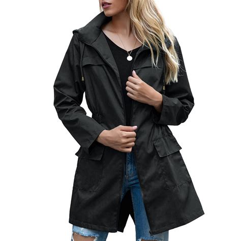 American Trends Women's Hooded Zip Winter Weather Rain Jacket ...