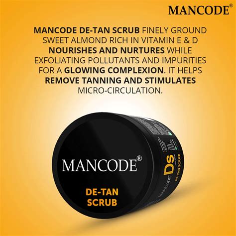 Buy MANCODE DE TAN SCRUB 100GM Online & Get Upto 60% OFF at PharmEasy