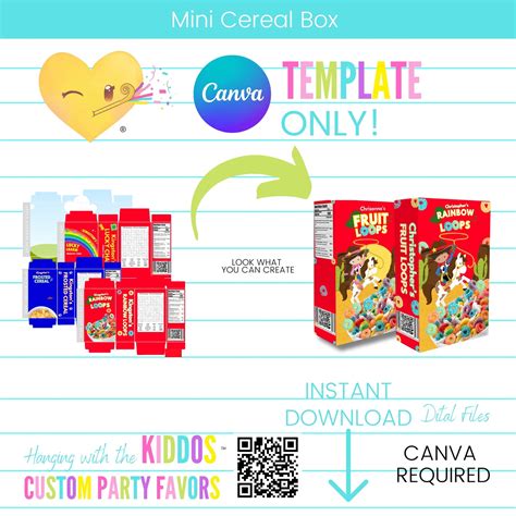 Mini Cereal Box Template – Hanging with the Kiddos