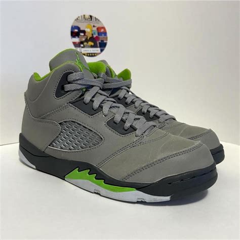 Jordan 5 green bean used like new - Depop