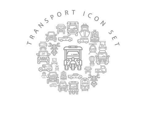 Transport icon set design on white background. 10743296 Vector Art at ...