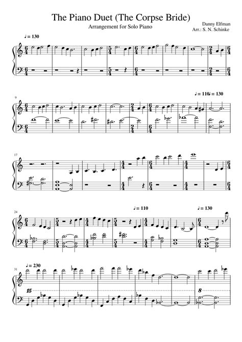 Image result for Corpse Bride Piano Duet Tutorial