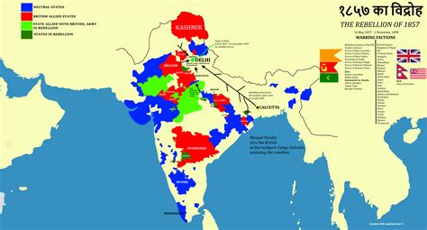 Places Of 1857 Revolt In India Map | Images and Photos finder