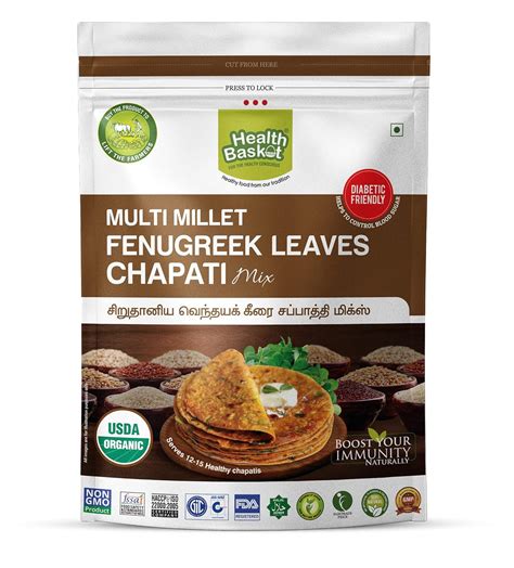 HEALTH BASKET Multi Millet Chapati Mixes – Moringa leaves, Fenugreek ...