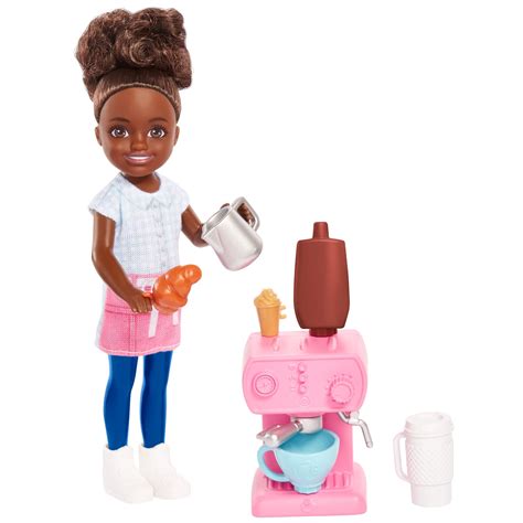 Buy Barbie Chelsea Doll and Accessories Barista Set for Kids Ages 3 ...