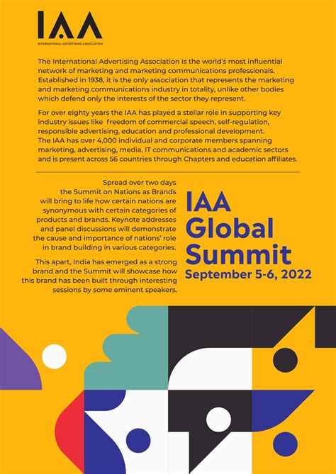 IAA to host Global Summit 'Nations As Brands': scheduled for 5th and ...