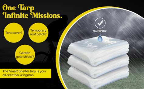 Smart Shelter 10FT x 8FT Transparent Heavy-Duty Tarpaulin (120 GSM) – 6 ...