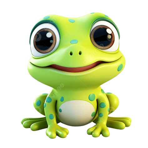 3d Cute Frog Character Ai Generative, Animal, Character, 3d PNG ...