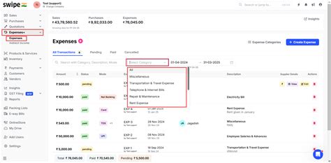 How to sort expenses according to the category on the dashboard on web ...