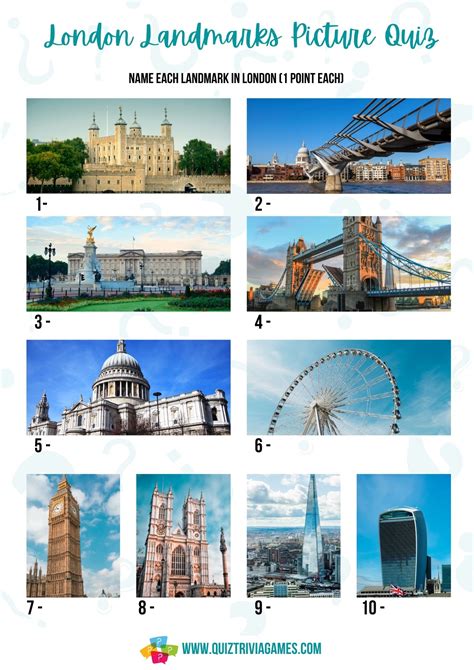 15 Free Printable UK Picture Quiz Rounds - Quiz Trivia Games