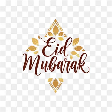 Eid Mubarak Golden Color Design Free Download