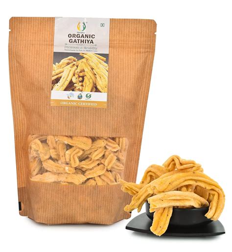 Matratva Premium Soft Organic Gathiya Namkeen 1Kg | Made with Organic ...