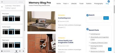 Image result for Customize Sidebar Layout
