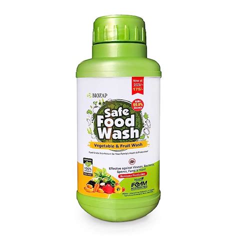 Biozap Safe Food Wash (500ml) - Veggies & Fruits Wash. Certified 100% ...