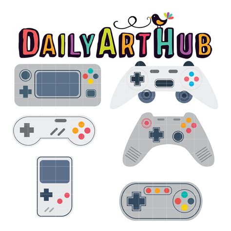 Game Controller Clip Art Set – Daily Art Hub // Graphics, Alphabets & SVG
