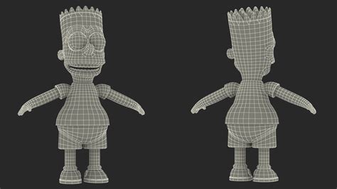 3D Bart Simpson Character Rigged for Cinema 4D model | 3D Molier ...