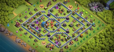 Trophy (Defense) Base TH12 with Link, Hybrid - Clash of Clans - Town ...