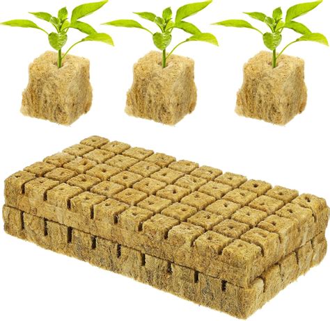 HASTHIP® 100Pcs Seed Starter Rockwool Hydroponics Growing Seed Starter ...