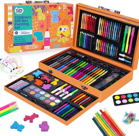 Amazon.com: KIDDYCOLOR 158-Pieces Art Set, Deluxe Arts and Crafts ...