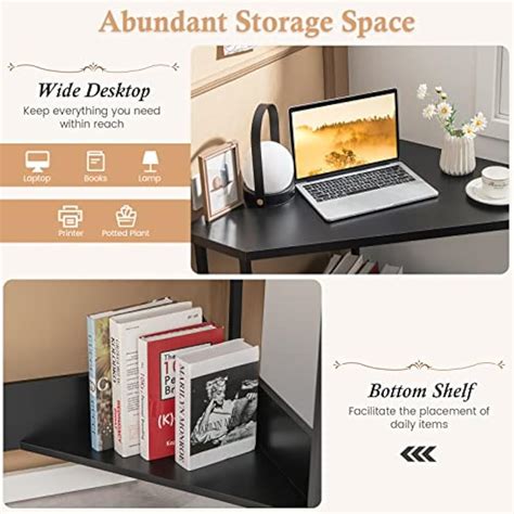 Buy GOFLAME Corner Desk with Power Outlet, Triangle Computer Desk for ...