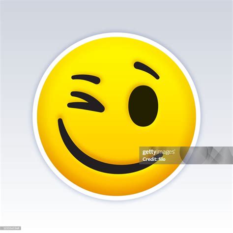 Winking Face Emoji Emoji Smiley Face Winking Eyes Vinyl Sticker