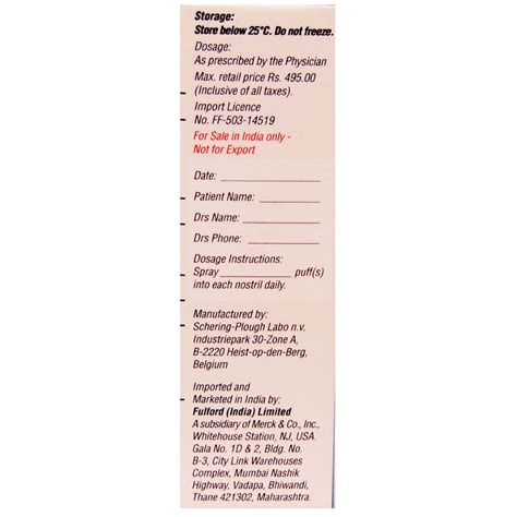 Nasonex Nasal Spray Suspension | Uses, Side Effects, Price | Apollo ...