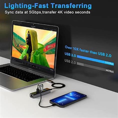 ASTRUM Astrum DA580 3 Gigabit Ethernet +3 Port Hub USB Adapter - ASTRUM ...