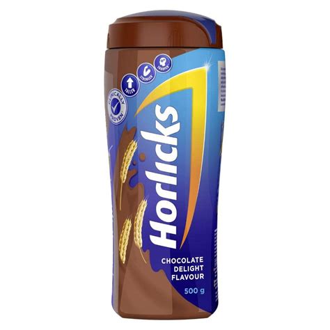 Horlicks Chocolate Delight Flavour Nutrition Drink Powder, 500 gm Jar ...