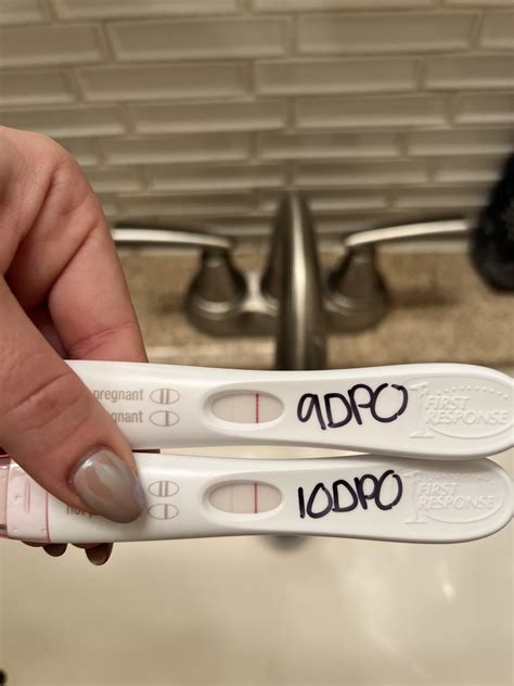 10 DPO first response test taken this morning! I think this is it 🤞🏻 ...